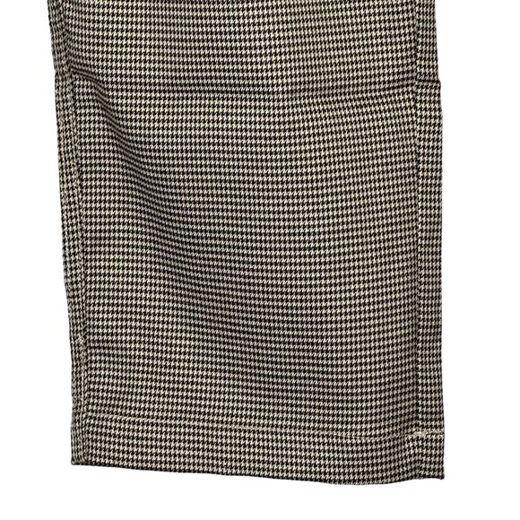 Sandrine Rose Houndstooth Straight Leg Cropped Pants Tan/Brown Women Small NWT - Picture 8 of 10